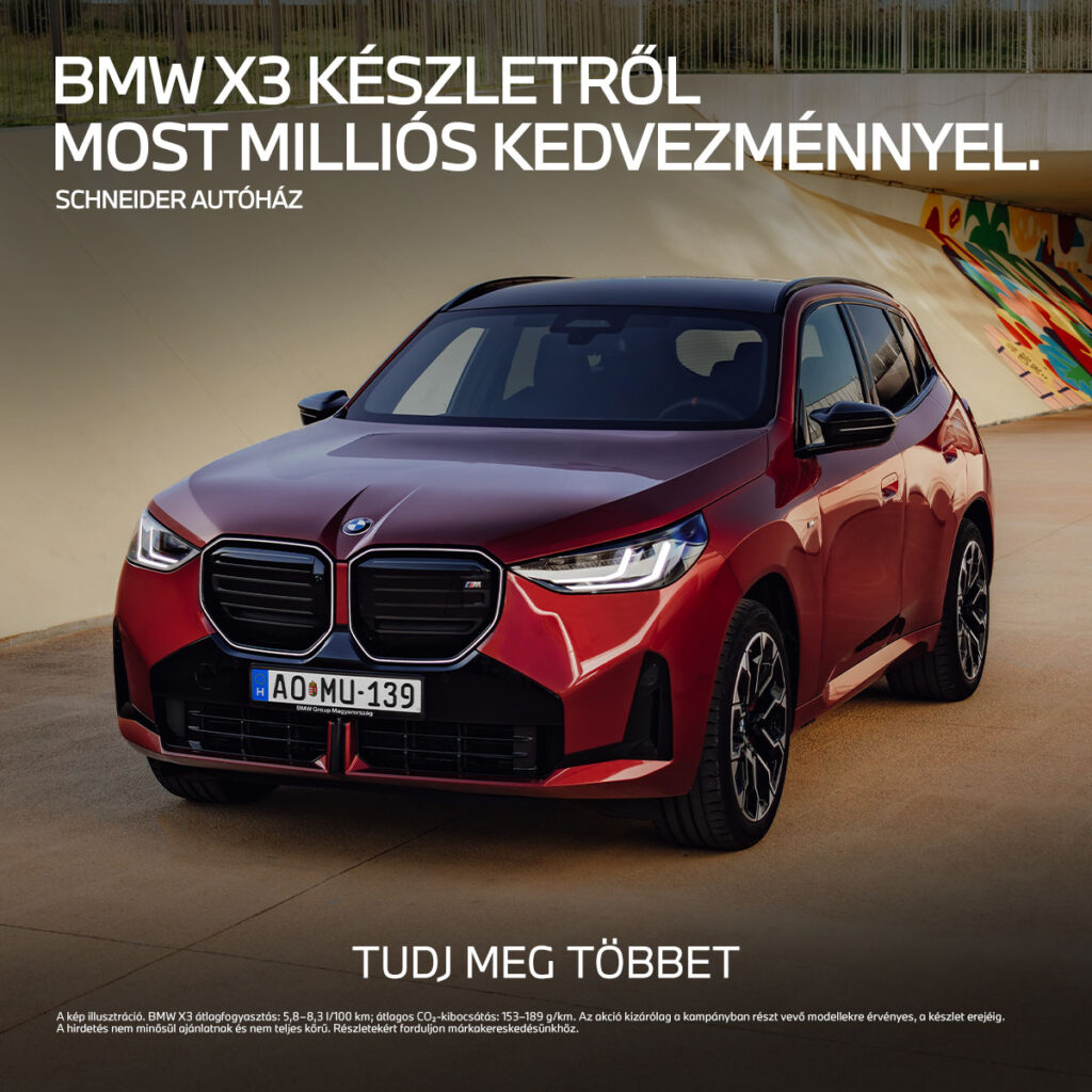 BMW X3 – akár 4 millió Ft kedvezmény